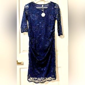 Lace maternity dress- pink blush brand